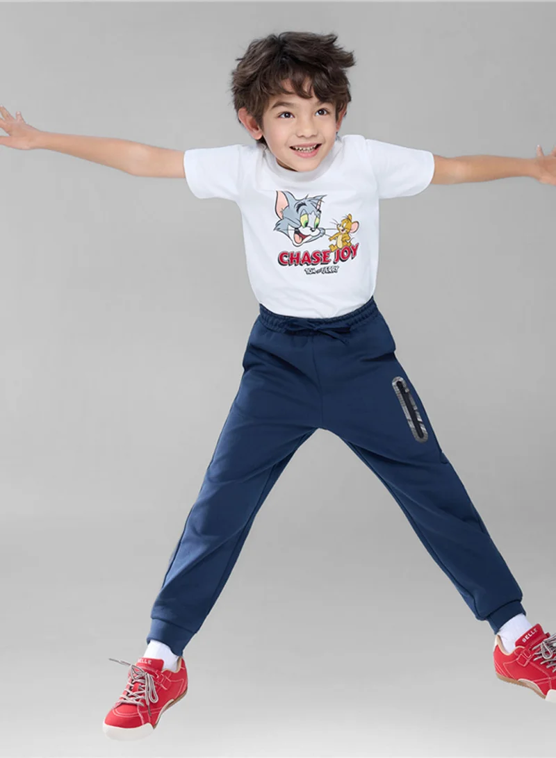 جيوردانو Kid's Regular Taper Stretch Interlock Jogger with Elastic Waist